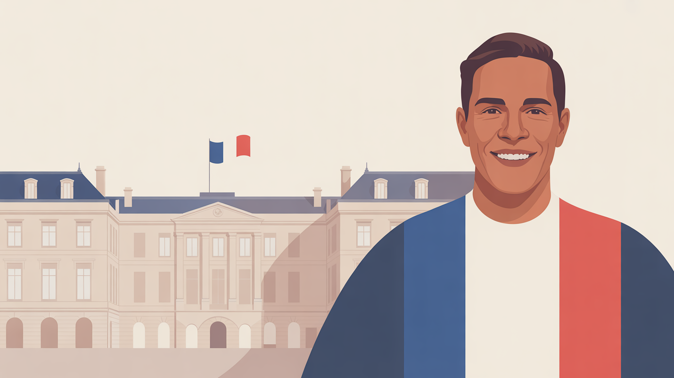 Illustration Institutions pour l'examen civique - Comprenez le fonctionnement des institutions françaises : Président, Gouvernement, Parlement, élections. La Ve République et ses mécanismes démocratiques.