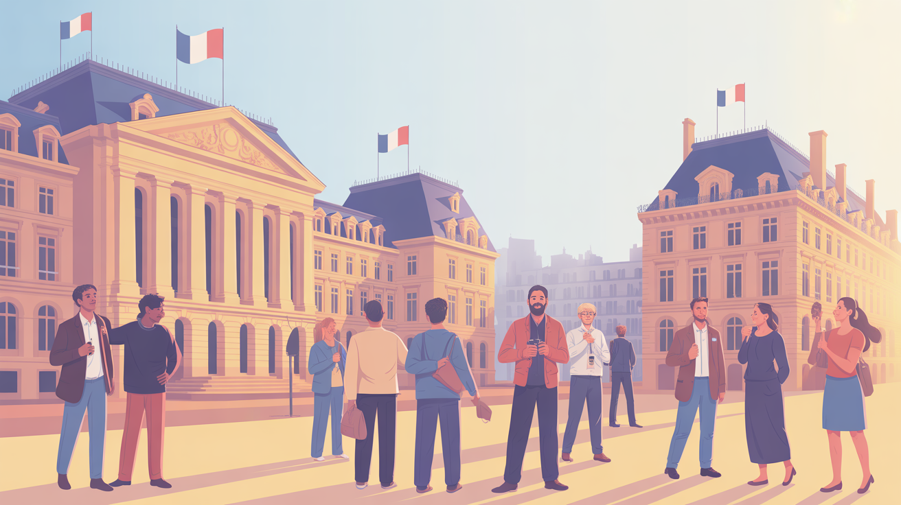 Illustration Sécurité pour l'examen civique - La défense nationale et la sécurité : journée défense et citoyenneté, rôle des forces armées, devoirs du citoyen.